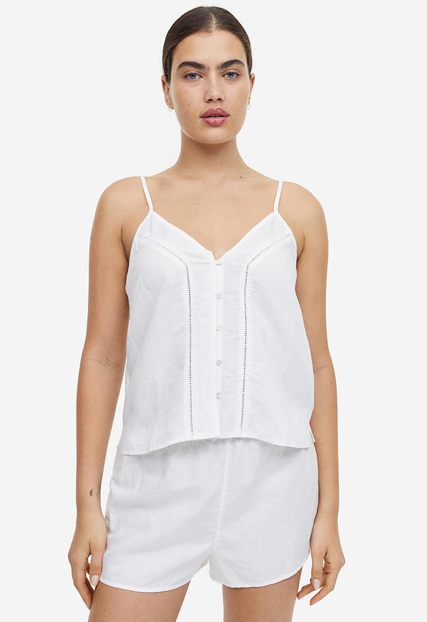 H&M - Linen-blend pyjamas - white