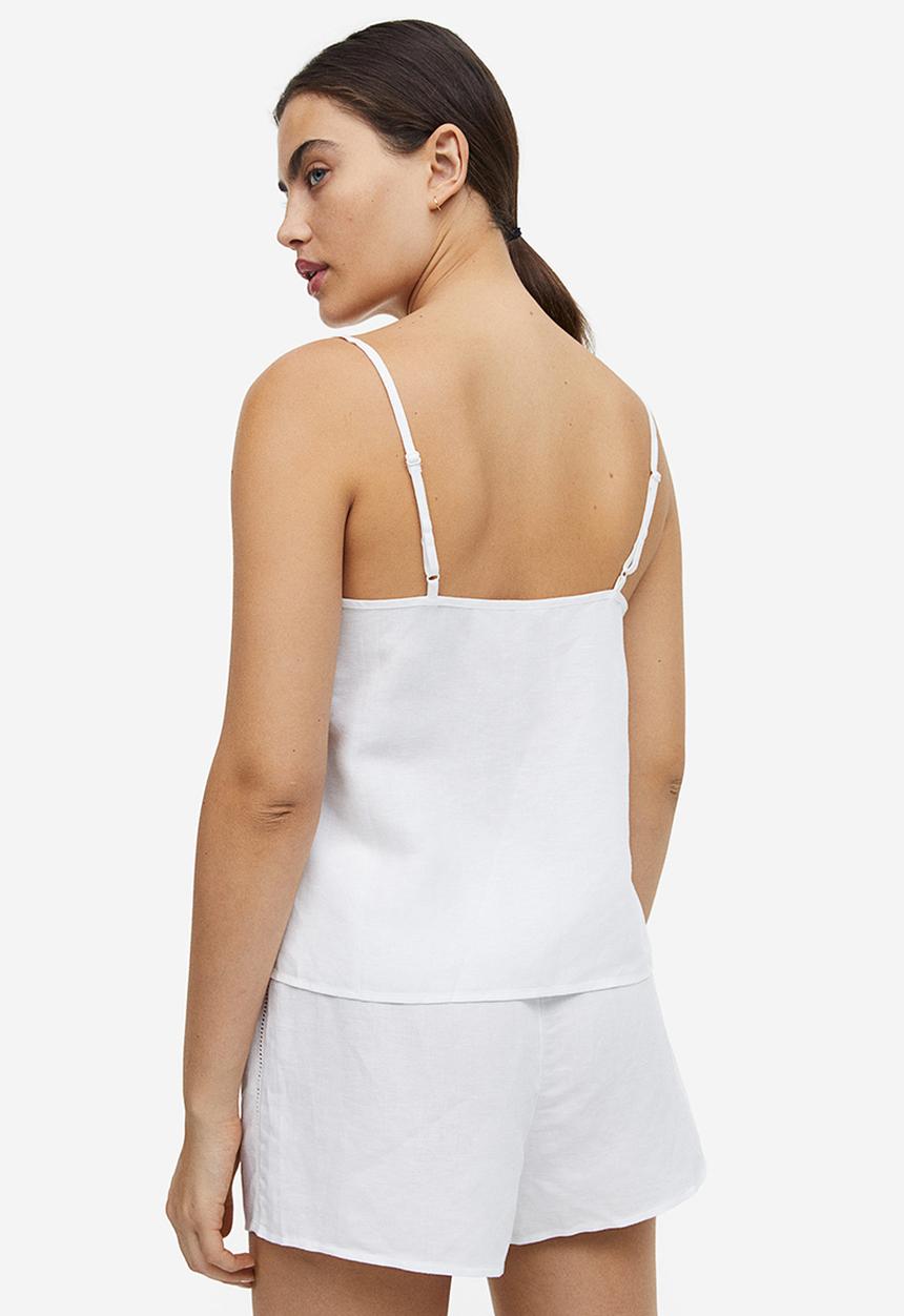 H&M - Linen-blend pyjamas - white