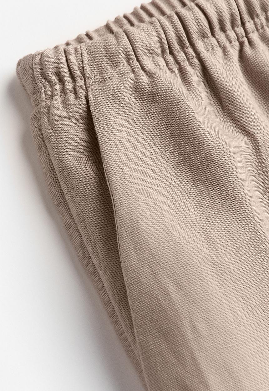 H&M - Linen-blend trousers - greige