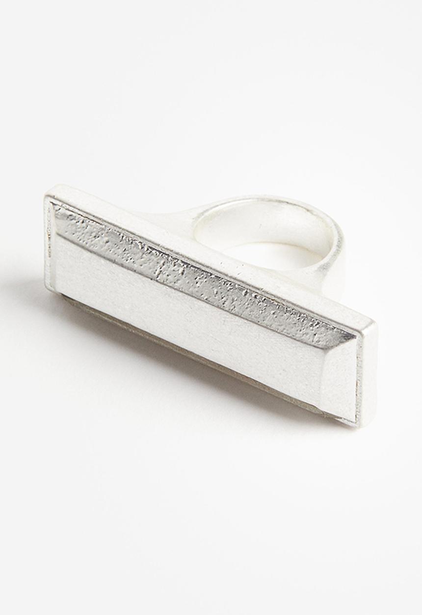 H&M - H&M Studio: Sparkling stone-embellished ring - silver-coloured