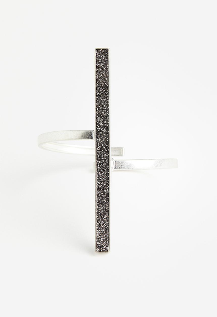 H&M - H&M Studio: Rhinestone-embellished arm cuff - silver-coloured