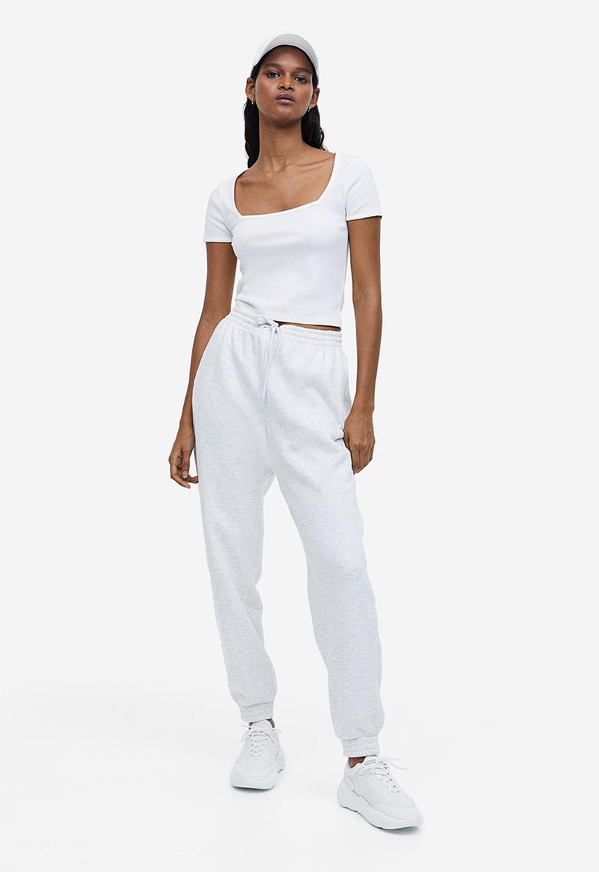 H&M - Ribbed top - white