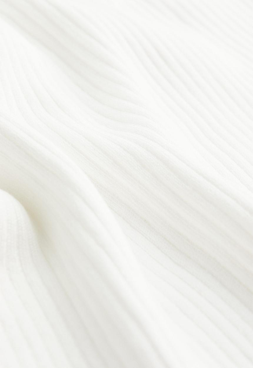 H&M - Rib-knit bodycon dress - cream