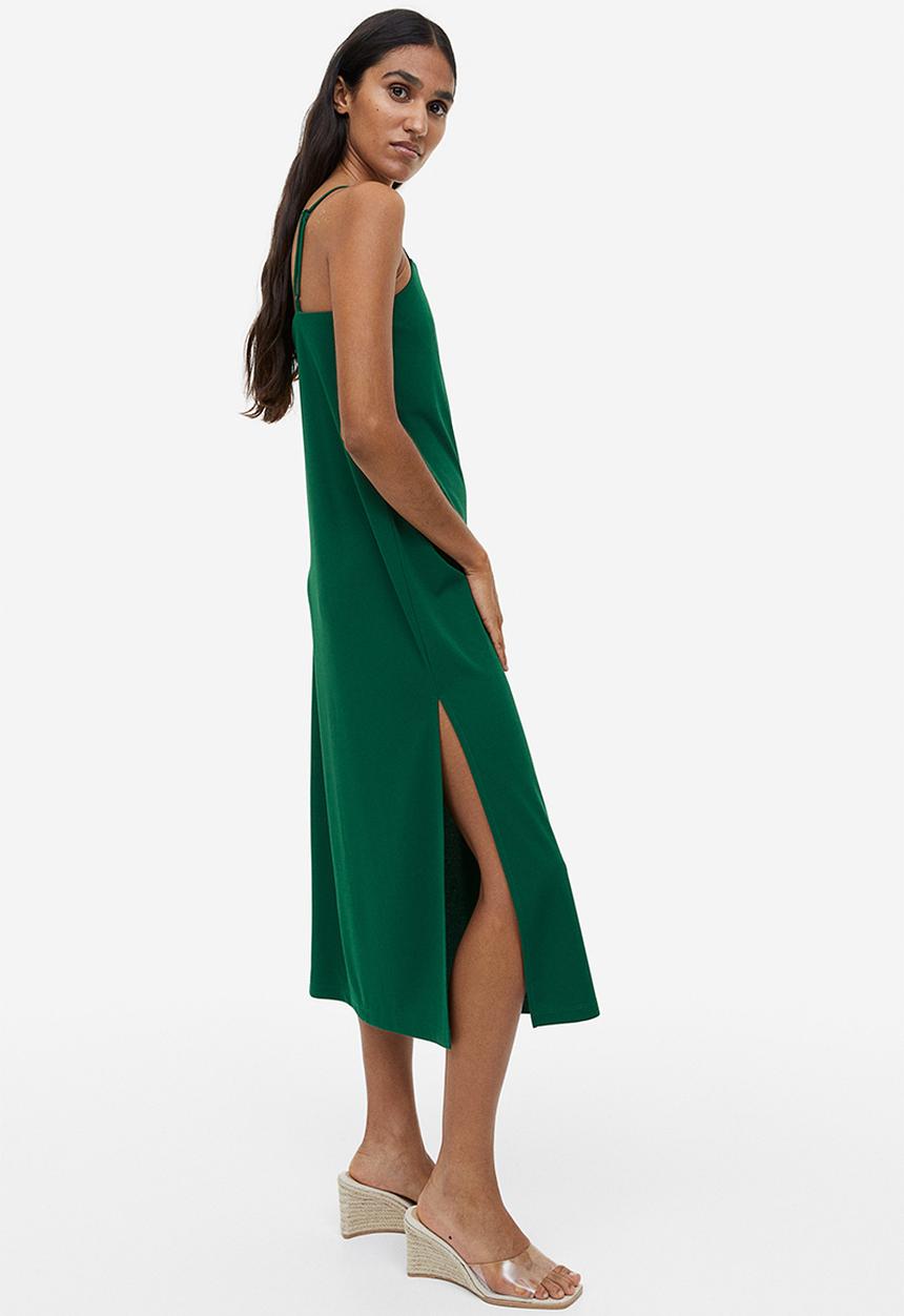 H&M - Jersey slip dress - dark green