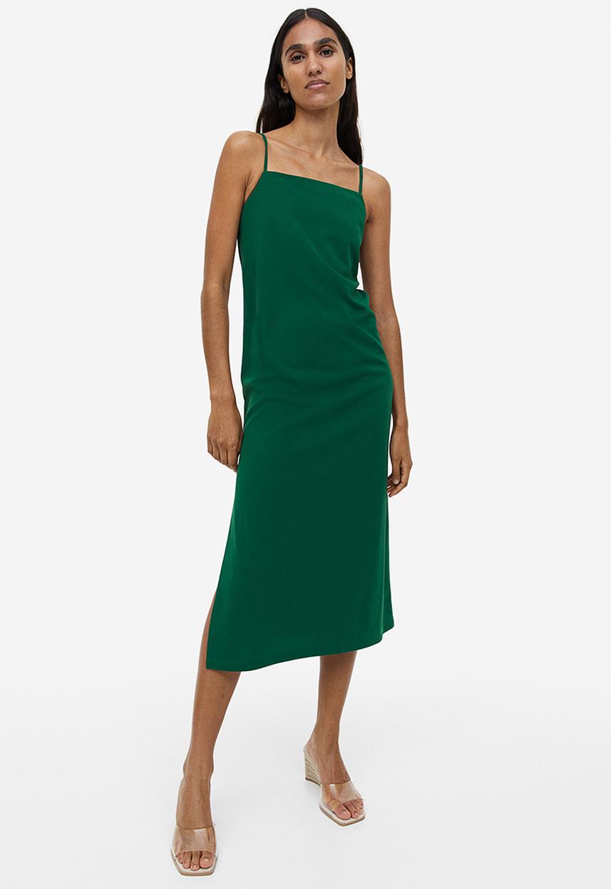 H&M - Jersey slip dress - dark green