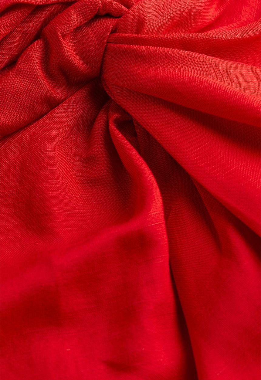 H&M - Knot-detail skirt - red