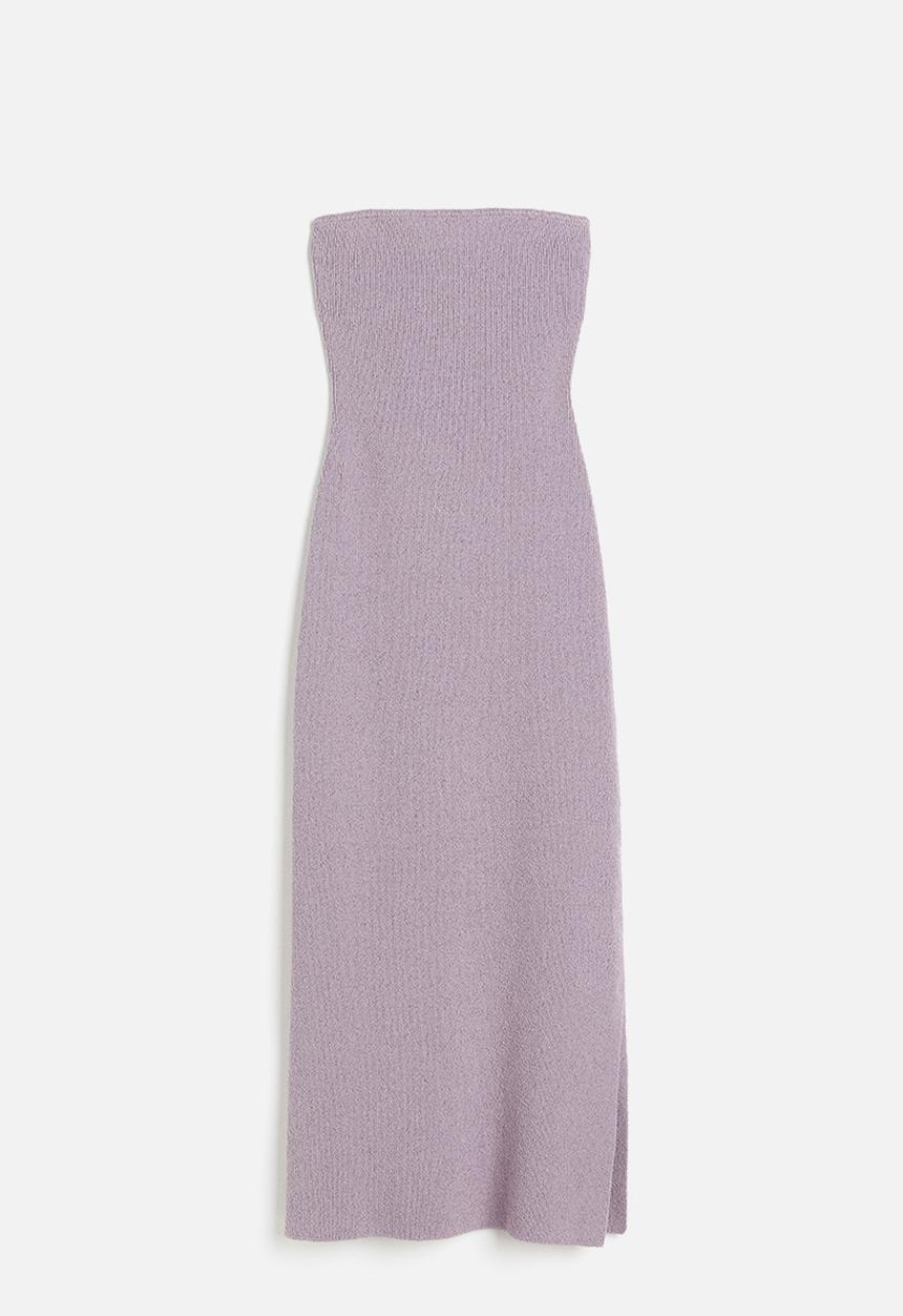 H&M - Knitted bandeau dress - lilac