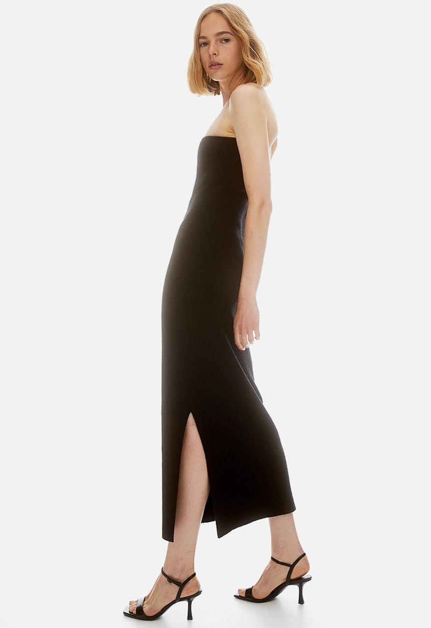 H&M - Knitted bandeau dress - black
