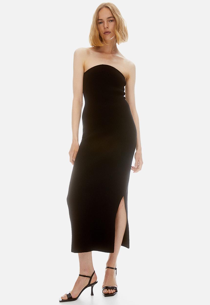 H&M - Knitted bandeau dress - black
