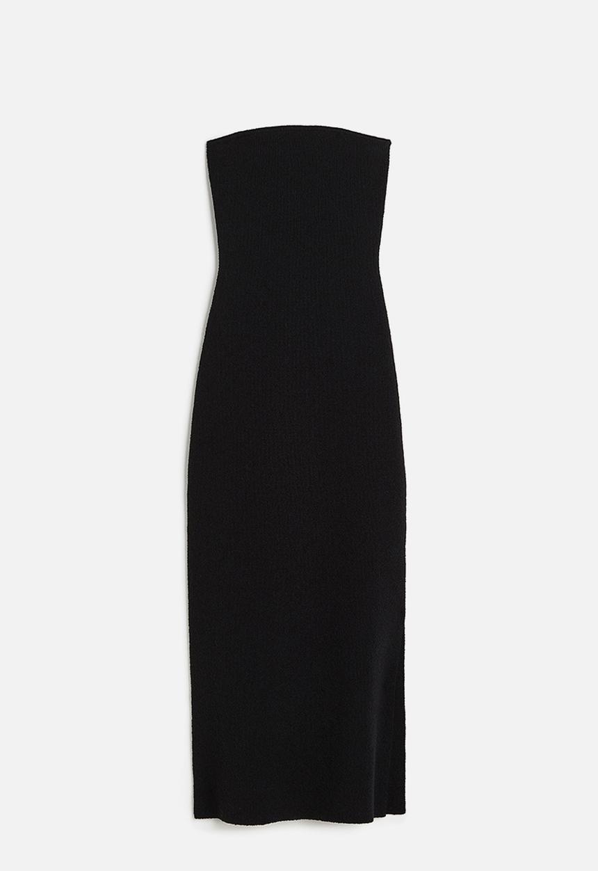 H&M - Knitted bandeau dress - black