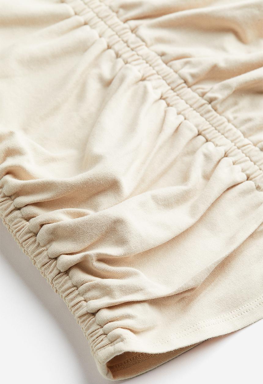 H&M - Gathered jersey top - light beige
