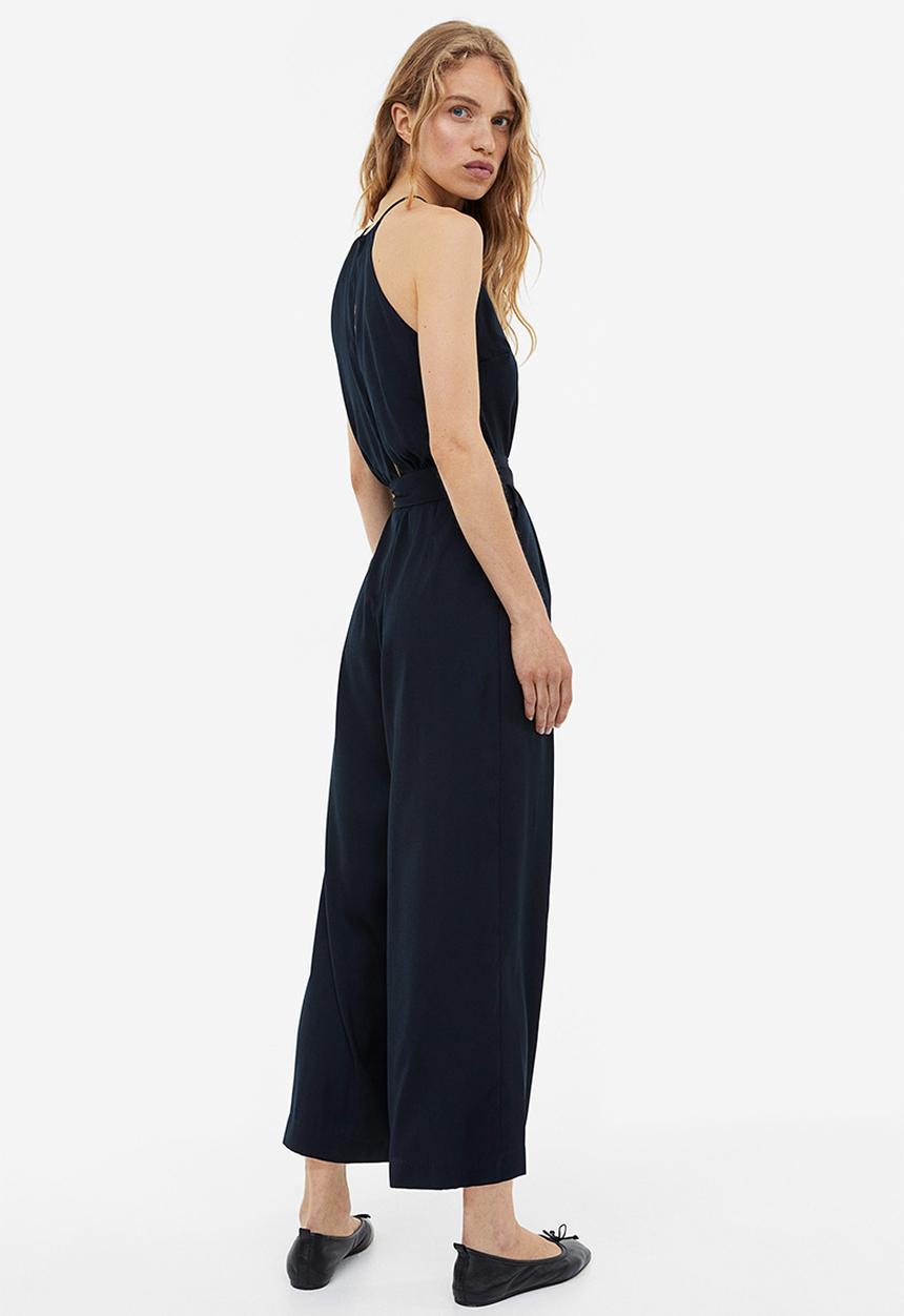 H&M - Satin jumpsuit - dark blue