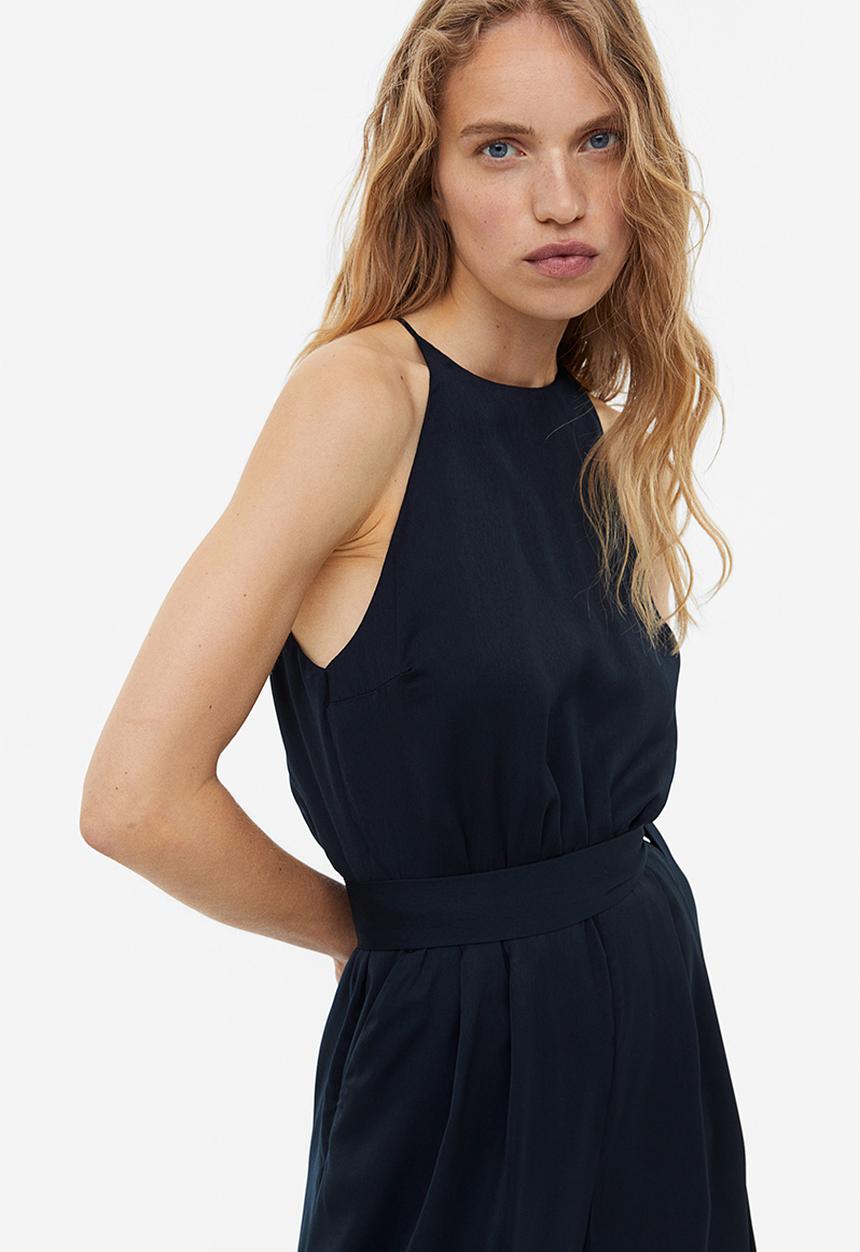 H&M - Satin jumpsuit - dark blue