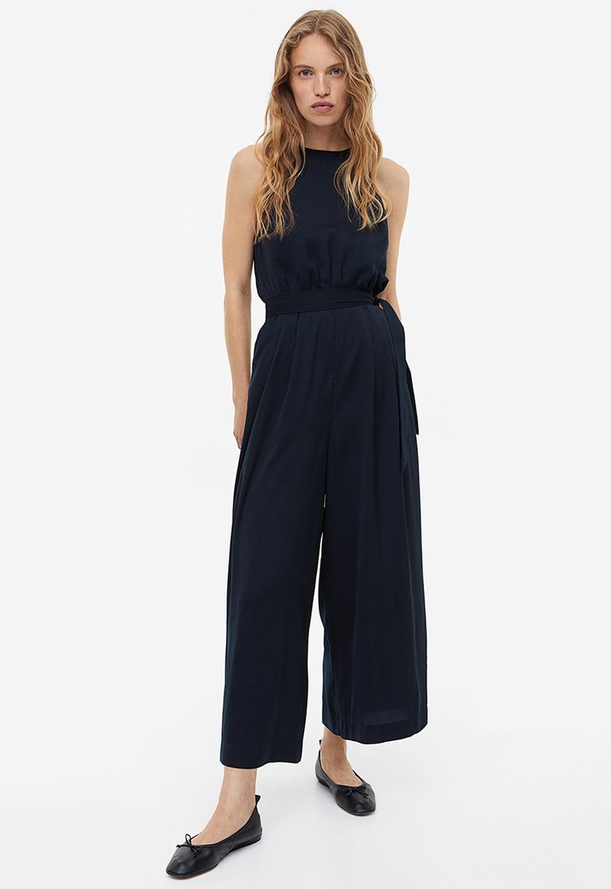 H&M - Satin jumpsuit - dark blue