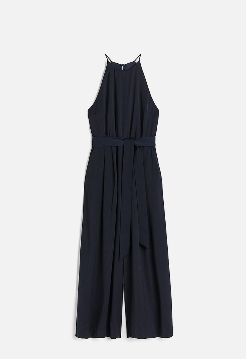 H&M - Satin jumpsuit - dark blue