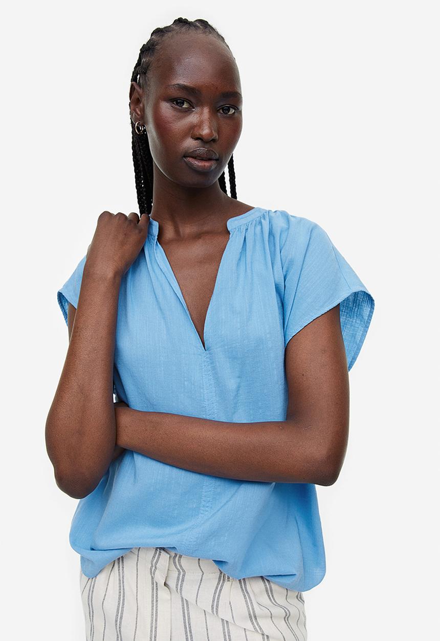 H&M - V-neck blouse - blue