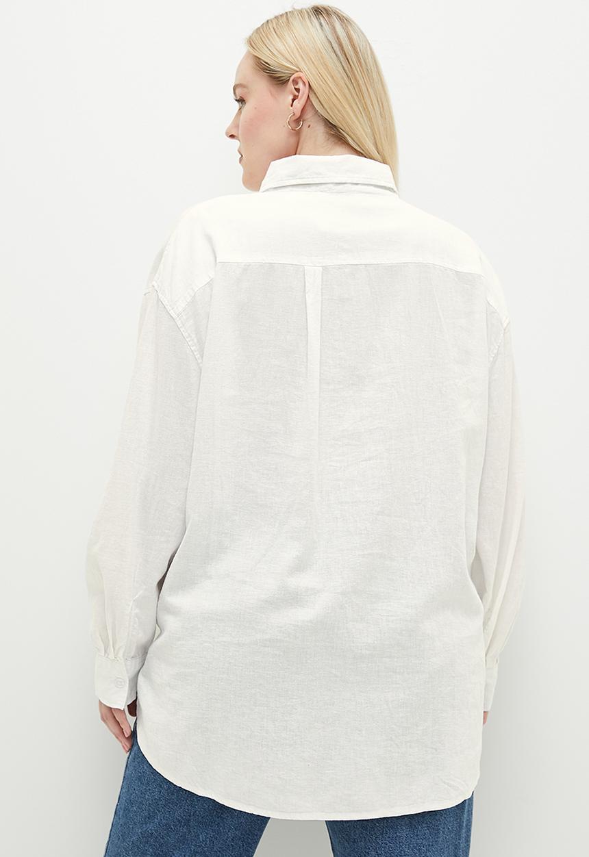 Cotton On - Plus Haven Long Sleeve Shirt - White