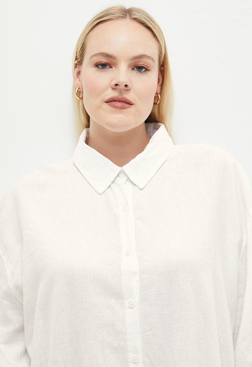 Cotton On - Plus Haven Long Sleeve Shirt - White