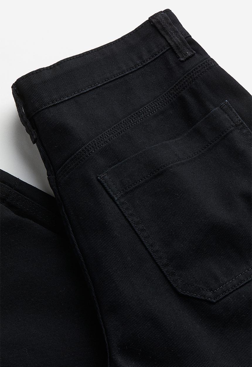 H&M - Twill cargo trousers - black