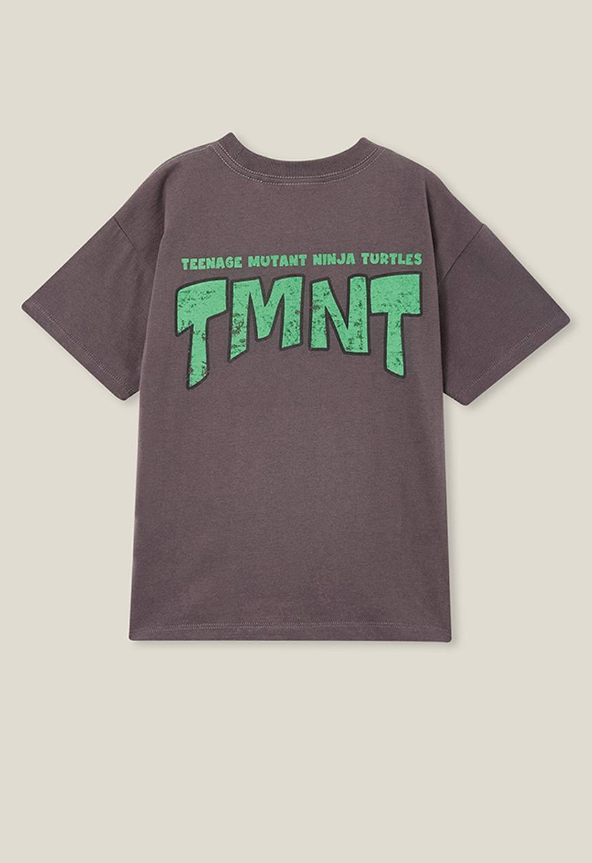 Cotton On - License drop shoulder short sleeve tee - lcn nic rabbit grey/tmnt & friends