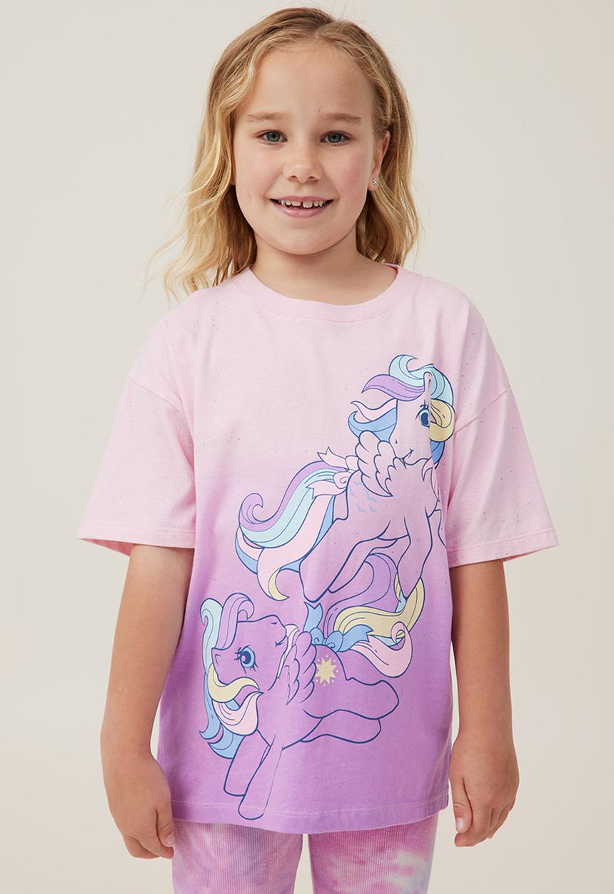 Cotton On - License drop shoulder short sleeve tee - lcn has my little pony/blush pink