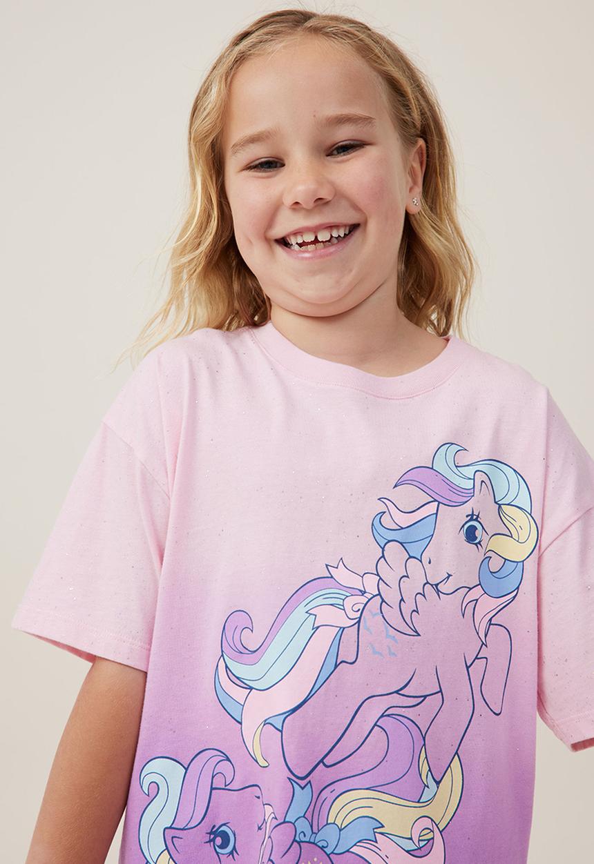 Cotton On - License drop shoulder short sleeve tee - lcn has my little pony/blush pink