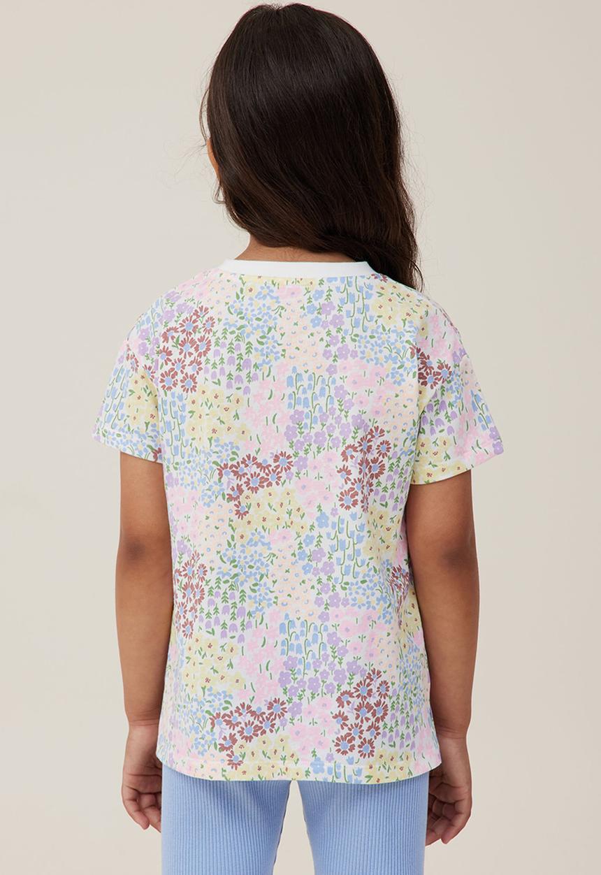 Cotton On - Poppy short sleeve print tee - vanilla/floral fields