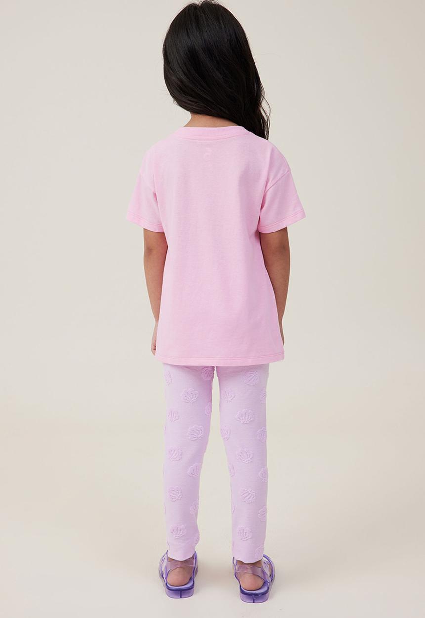 Cotton On - Poppy short sleeve print tee - cali pink/flower heart