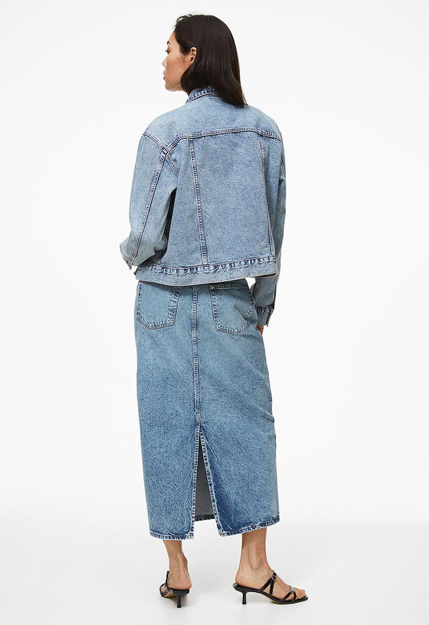 H&M - Short denim jacket - denim blue 