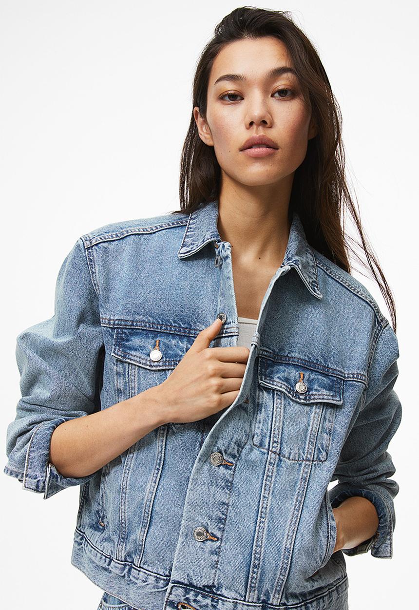 H&M - Short denim jacket - denim blue 