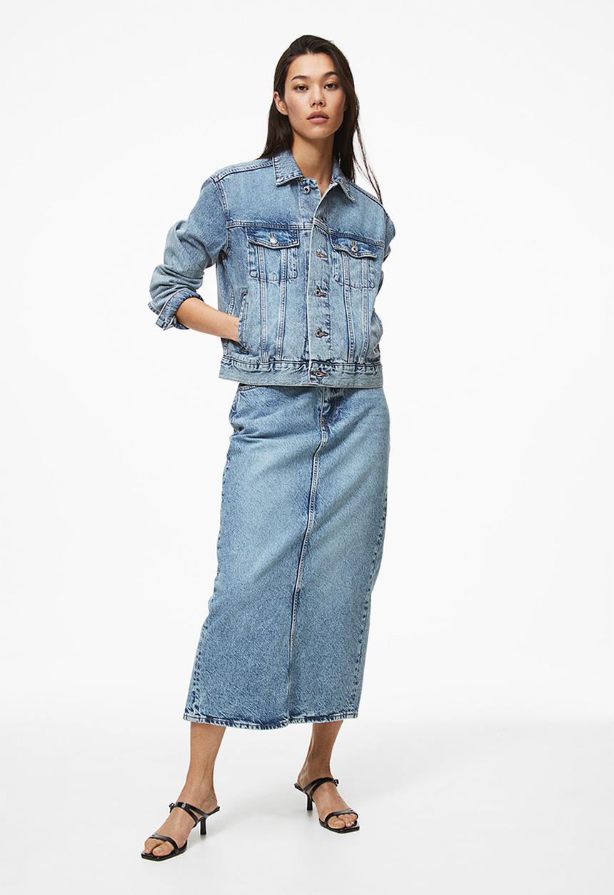 H&M - Short denim jacket - denim blue 