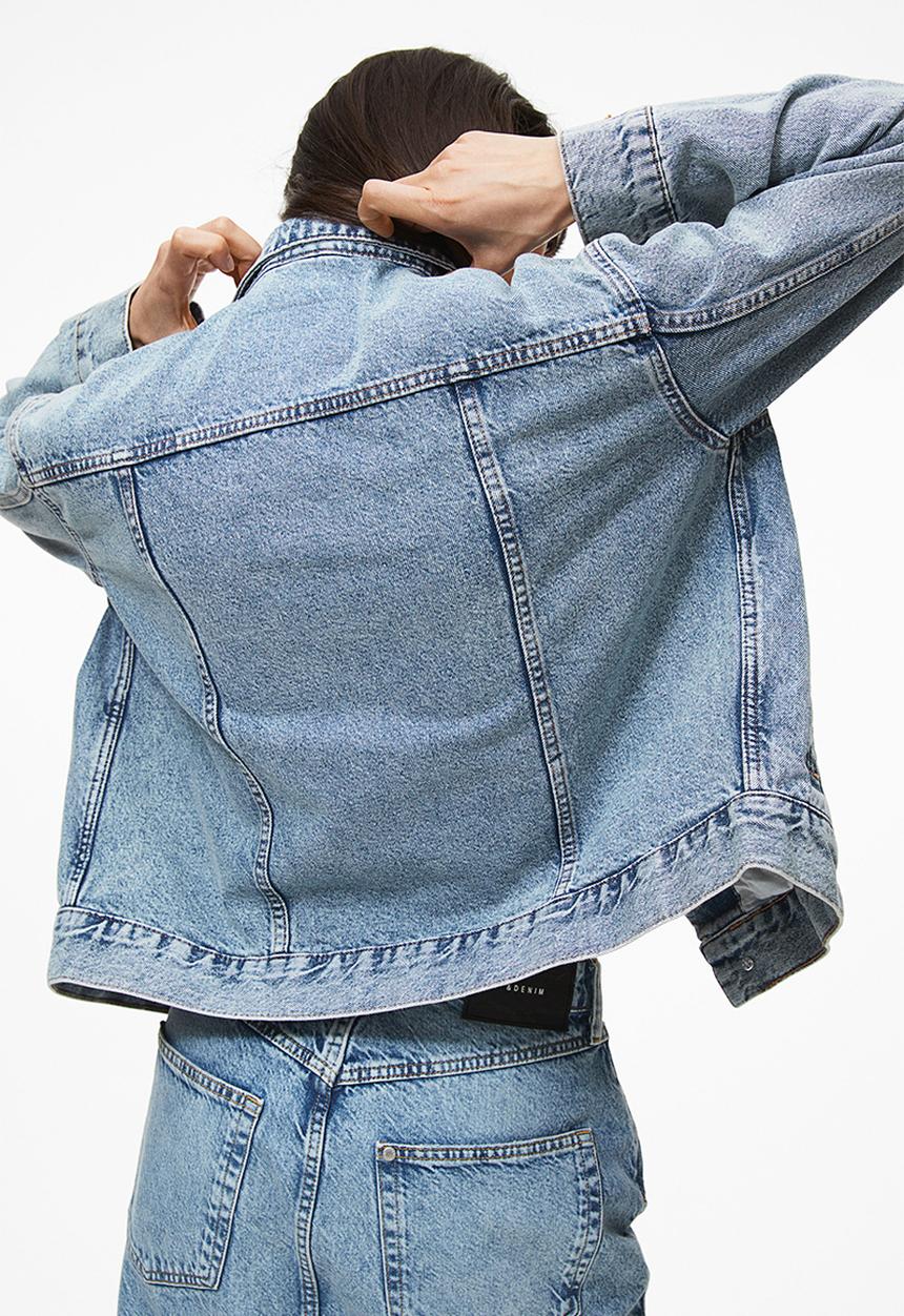 H&M - Short denim jacket - denim blue 