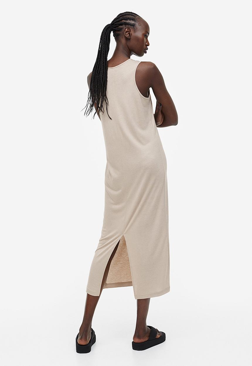 H&M - Sleeveless jersey dress - beige