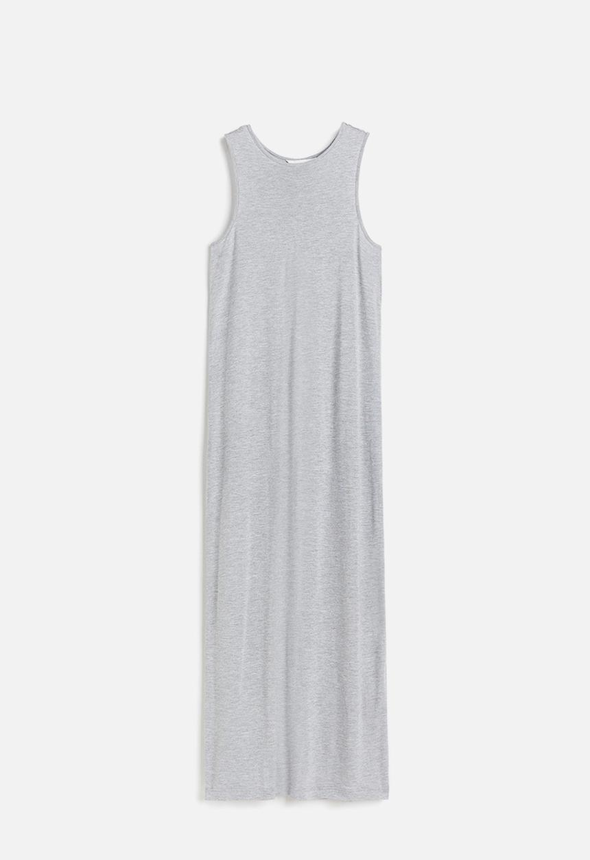 H&M - Sleeveless jersey dress - grey marl 