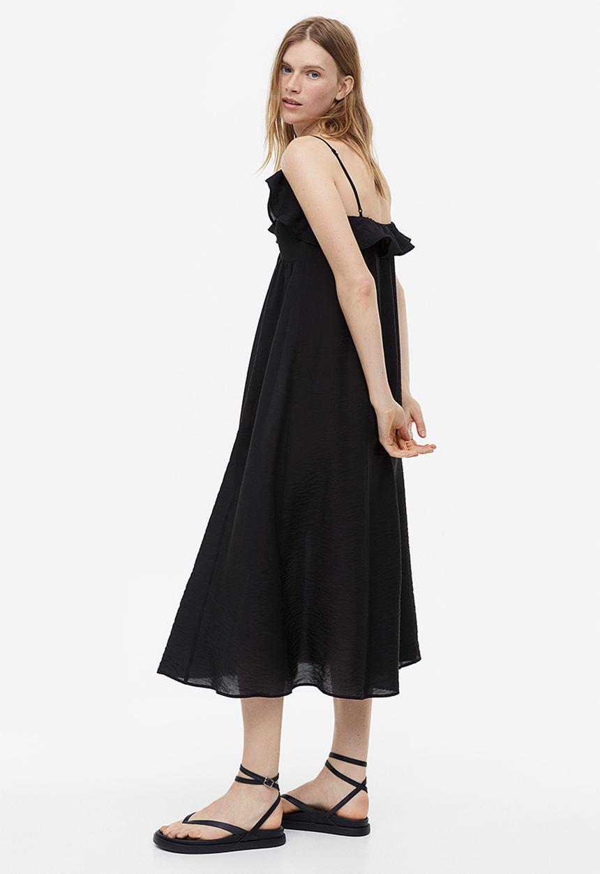 H&M - Sleeveless v-neck dress - black