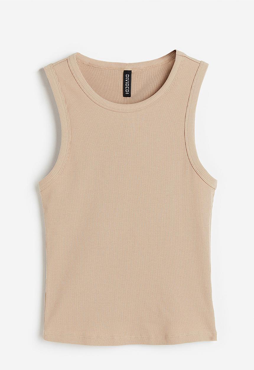 H&M - Ribbed vest top - beige