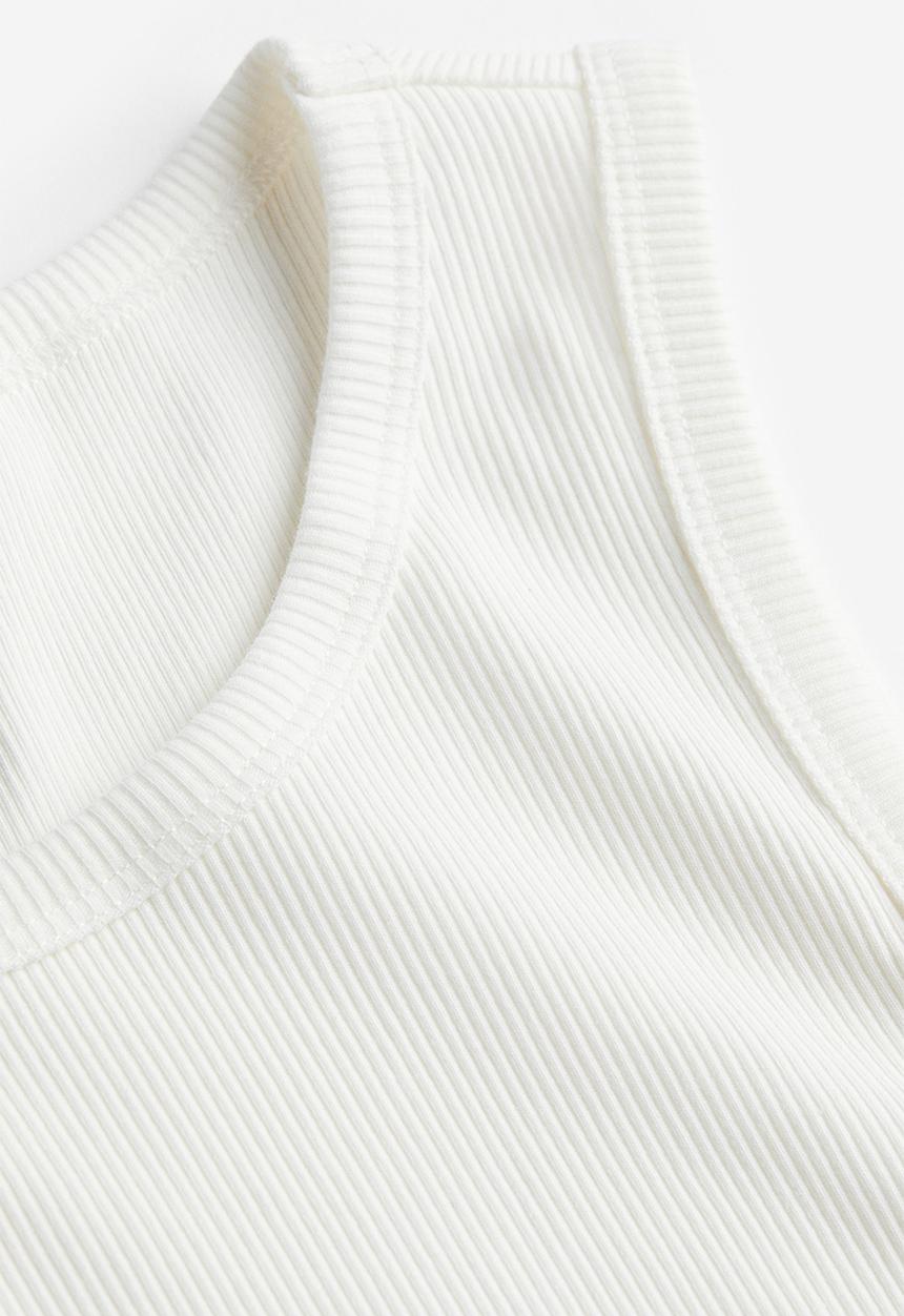H&M - Ribbed vest top - cream