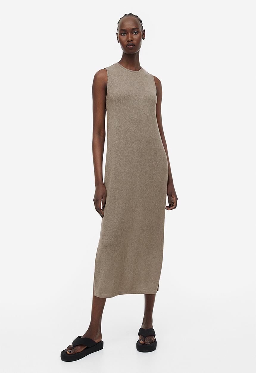 H&M - Sleeveless dress - dark beige