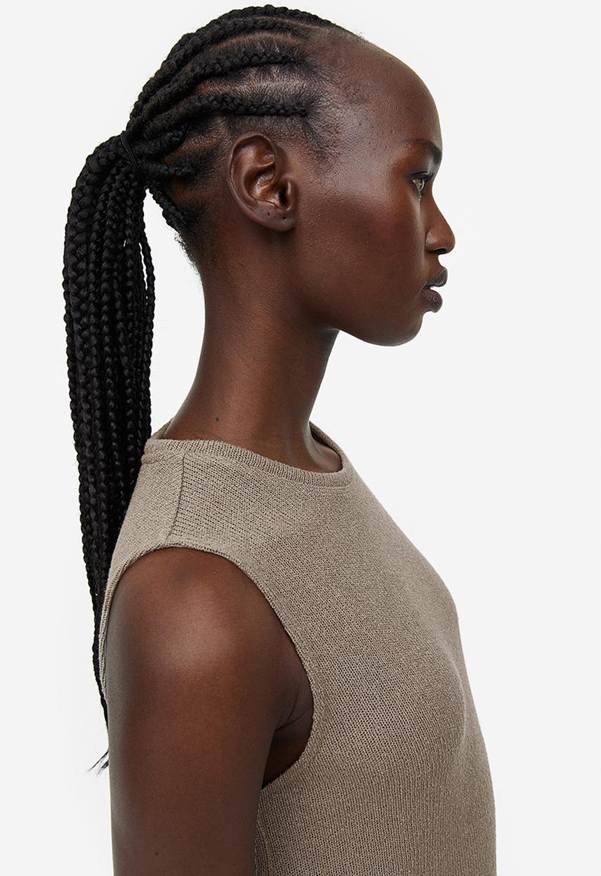H&M - Sleeveless dress - dark beige