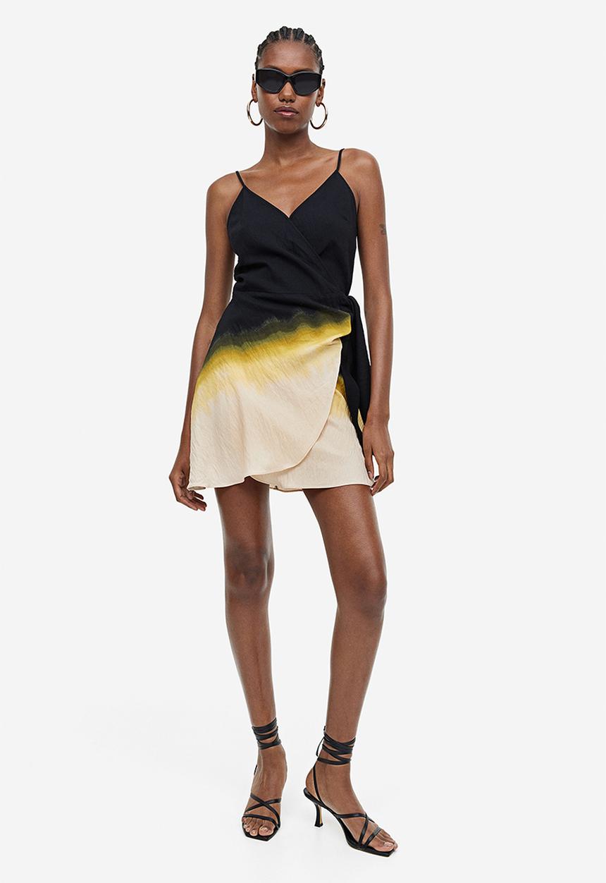 H&M - Wrap dress - black/ombre
