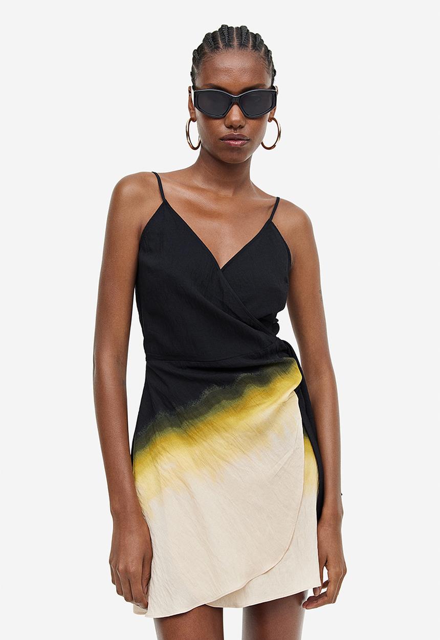 H&M - Wrap dress - black/ombre