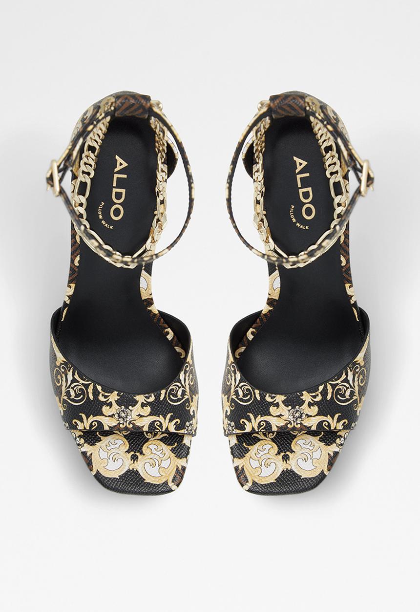 ALDO - Prisilla ankle strap - black/gold multi