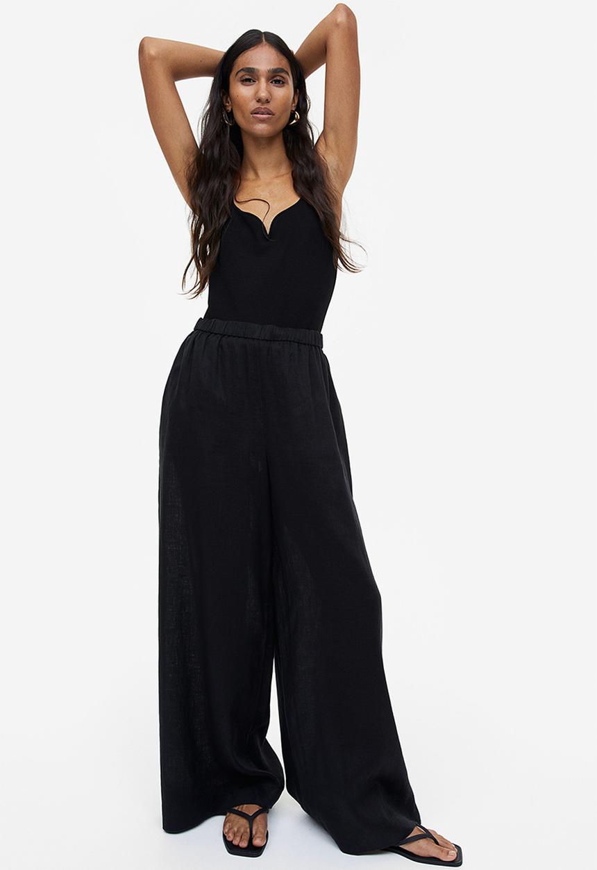 H&M - Ribbed vest top - black