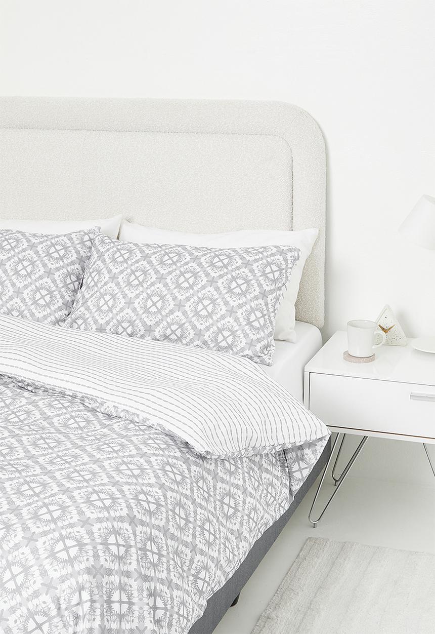 Sixth Floor - Abstract Geo Super Soft Duvet Set - grey