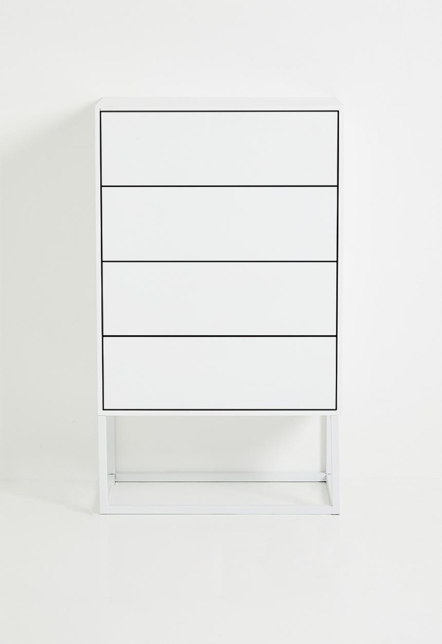 Sixth Floor - Kingston 4 drawers - white