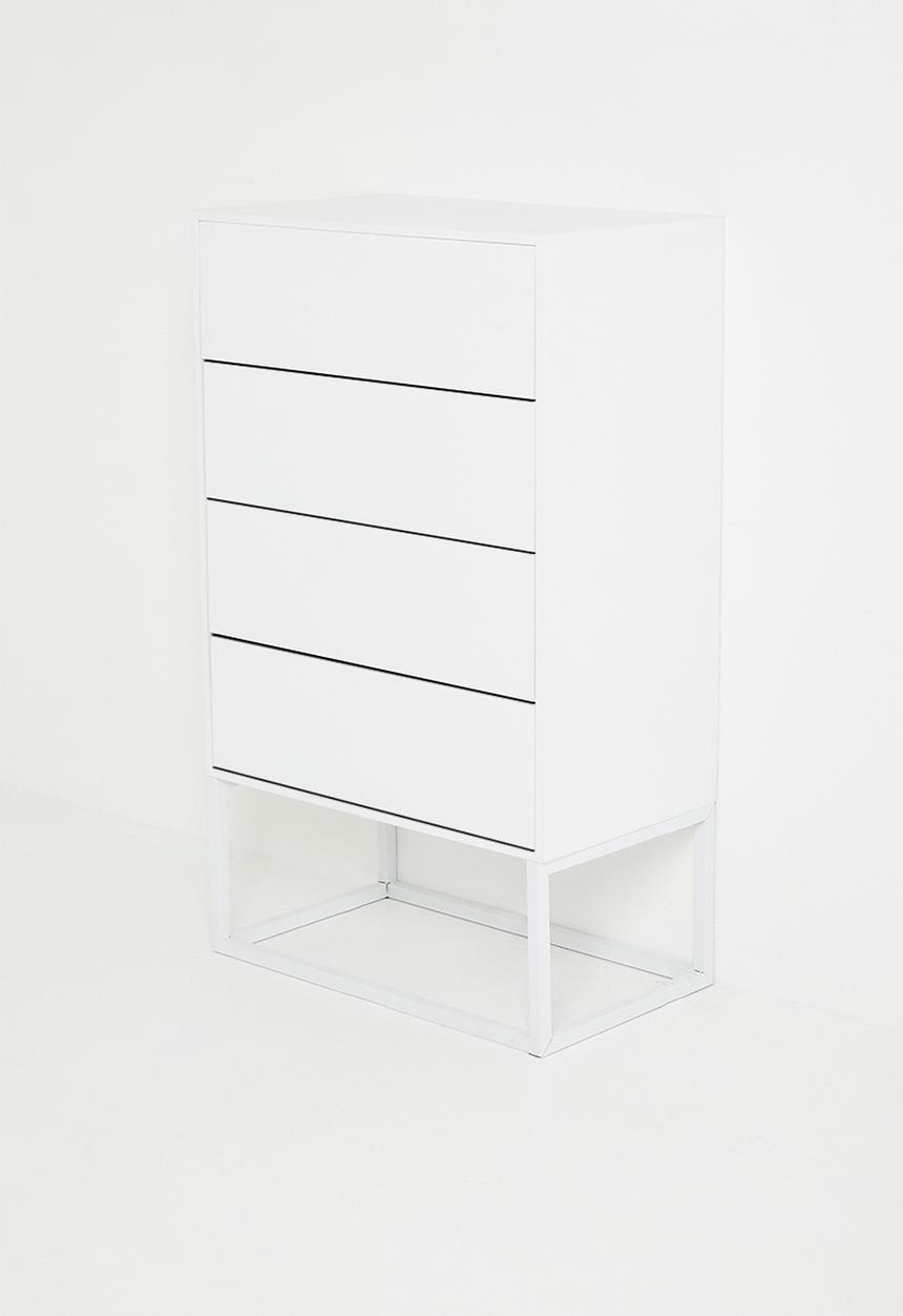 Sixth Floor - Kingston 4 drawers - white