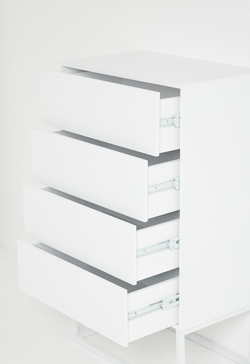 Sixth Floor - Kingston 4 drawers - white