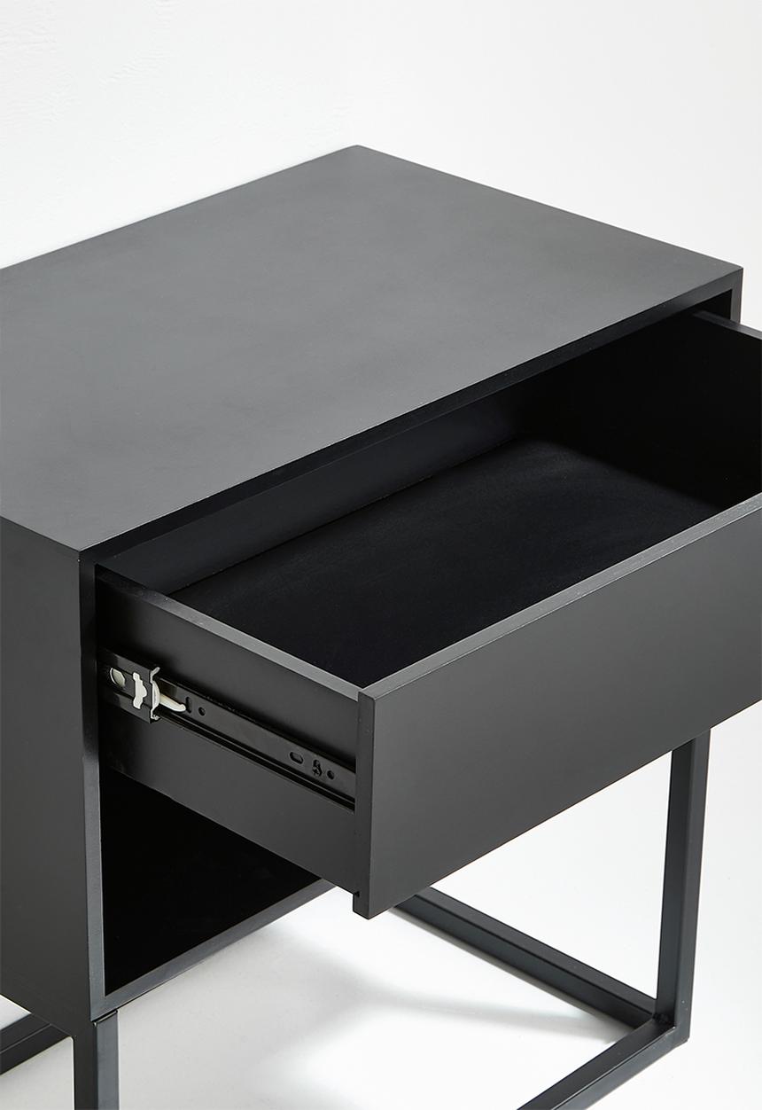 Sixth Floor - Kingston bedside table - black