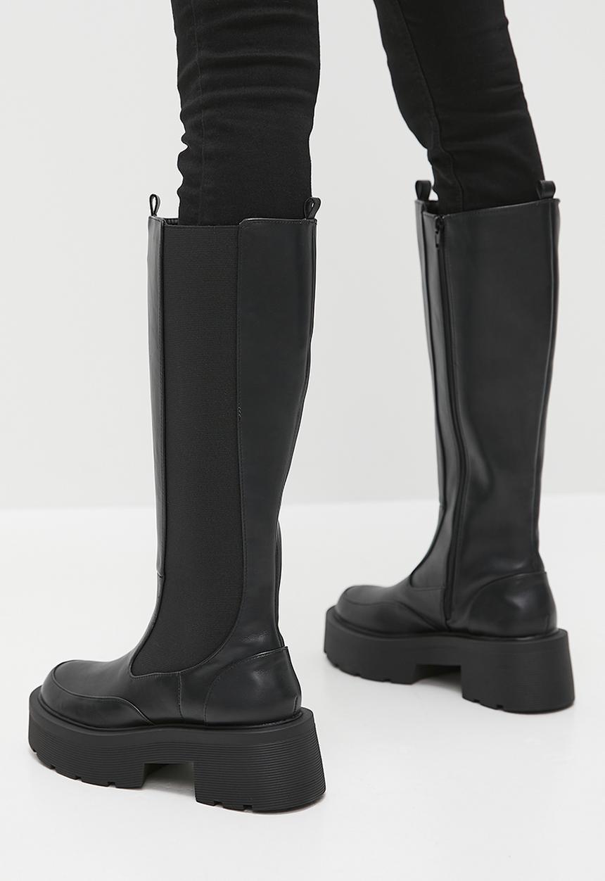 Public Desire - Evergreen Knee Length Boot - Black