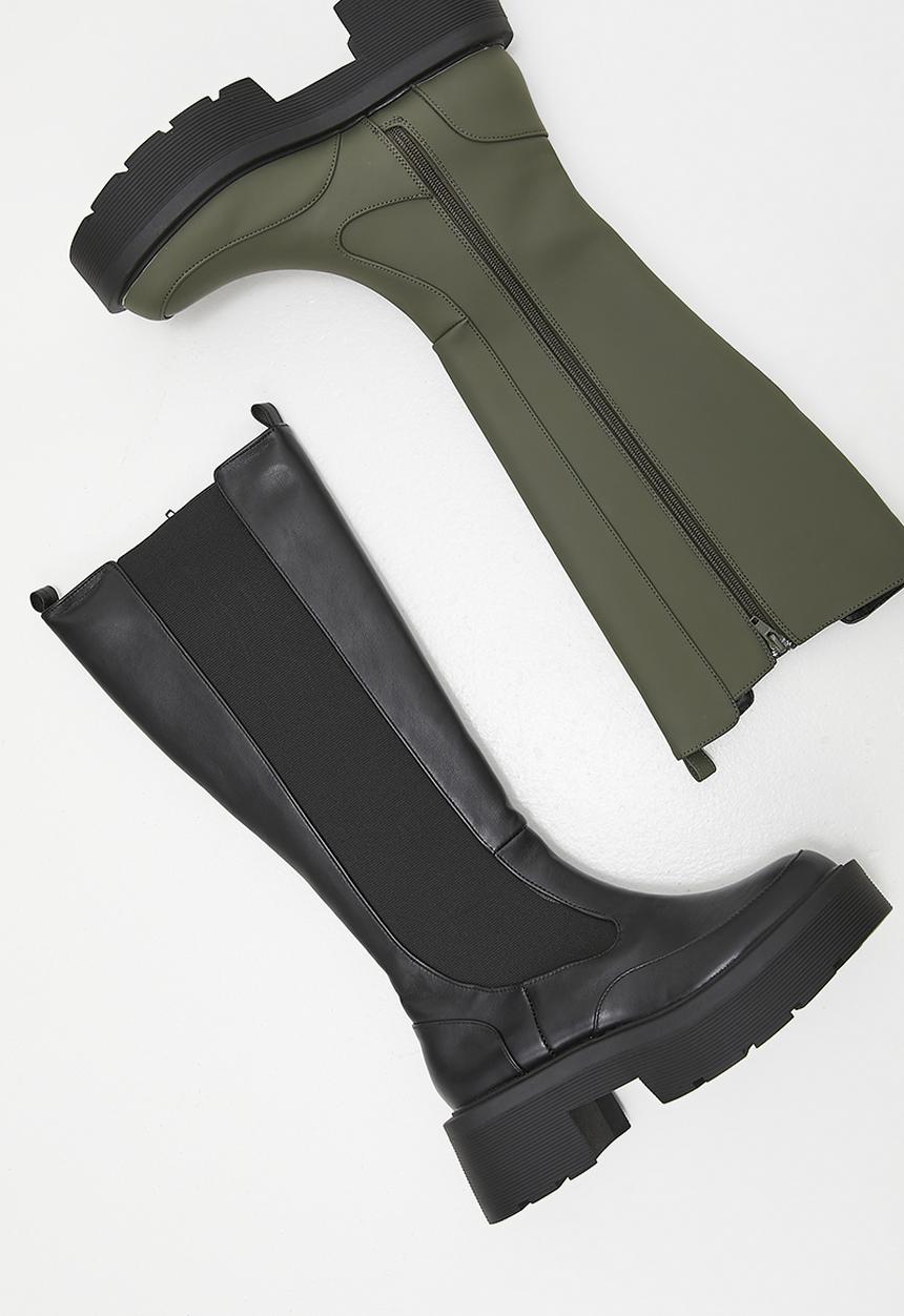 Public Desire - Evergreen Knee Length Boot - Black